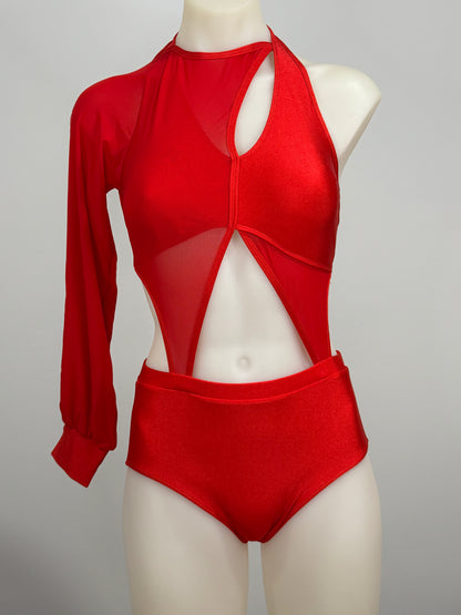 Girls dance costume in Red Ð Alicia by SNS Dancewear