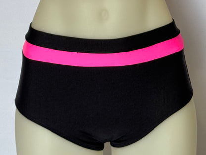 Girls dance costume in Black Fluro Pink Ð Sorcery Bottoms by SNS Dancewear